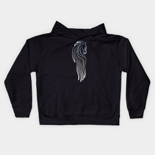 Horse Head Drawing Kids Hoodie